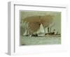 Fishing Boats at Sea, Boarding a Steamer Off the Isle of Wight-J. M. W. Turner-Framed Giclee Print