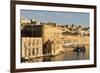 Fishing Boats at the Barriera Wharf and Grand Harbour Fortifications in the Golden Early Morning-Eleanor Scriven-Framed Photographic Print