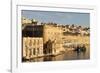 Fishing Boats at the Barriera Wharf and Grand Harbour Fortifications in the Golden Early Morning-Eleanor Scriven-Framed Photographic Print