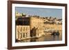 Fishing Boats at the Barriera Wharf and Grand Harbour Fortifications in the Golden Early Morning-Eleanor Scriven-Framed Photographic Print