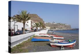 Fishing Boats at the Beach, Playa De Santiago, La Gomera, Canary Islands, Spain, Atlantic, Europe-Markus Lange-Stretched Canvas