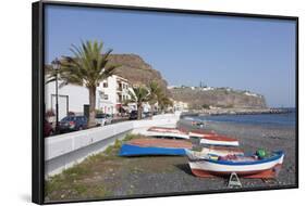 Fishing Boats at the Beach, Playa De Santiago, La Gomera, Canary Islands, Spain, Atlantic, Europe-Markus Lange-Framed Photographic Print