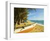 Fishing Boats at the East End of the South Coast Whale Watch Surf Beach at Mirissa, Near Matara, So-Robert Francis-Framed Photographic Print