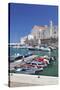 Fishing Boats at the Harbour, Old Town with Cathedral, Giovinazzo, Bari District, Puglia-Markus Lange-Stretched Canvas