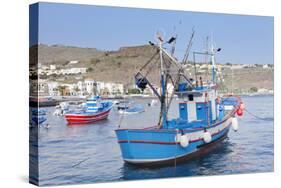 Fishing Boats at the Harbour, Playa De Santiago, La Gomera, Canary Islands, Spain, Atlantic, Europe-Markus Lange-Stretched Canvas