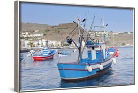 Fishing Boats at the Harbour, Playa De Santiago, La Gomera, Canary Islands, Spain, Atlantic, Europe-Markus Lange-Framed Photographic Print