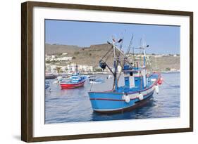 Fishing Boats at the Harbour, Playa De Santiago, La Gomera, Canary Islands, Spain, Atlantic, Europe-Markus Lange-Framed Photographic Print