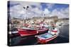 Fishing Boats at the Old Port of Puerto De Mogan-Markus Lange-Stretched Canvas
