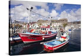 Fishing Boats at the Old Port of Puerto De Mogan-Markus Lange-Stretched Canvas