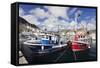 Fishing Boats at the Old Port of Puerto De Mogan-Markus Lange-Framed Stretched Canvas