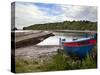 Fishing Boats at the Pier, Catterline, Aberdeenshire, Scotland, United Kingdom, Europe-Mark Sunderland-Stretched Canvas
