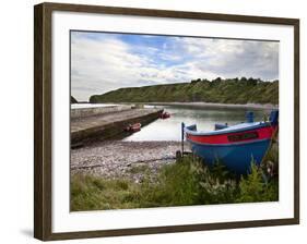 Fishing Boats at the Pier, Catterline, Aberdeenshire, Scotland, United Kingdom, Europe-Mark Sunderland-Framed Photographic Print