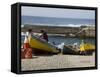 Fishing Boats at the Port of Ponto Do Sol, Ribiera Grande, Santo Antao, Cape Verde Islands-R H Productions-Framed Stretched Canvas