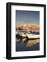 Fishing Boats at the Port, Old Town at Sunrise, Gallipoli, Lecce Province, Salentine Peninsula-Markus Lange-Framed Photographic Print