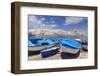 Fishing Boats at the Port, Old Town with Castle, Gallipoli, Lecce Province, Salentine Peninsula-Markus Lange-Framed Photographic Print