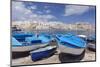 Fishing Boats at the Port, Old Town with Castle, Gallipoli, Lecce Province, Salentine Peninsula-Markus Lange-Mounted Photographic Print