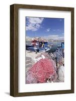 Fishing Boats at the Port, Old Town with Castle, Gallipoli, Lecce Province, Salentine Peninsula-Markus Lange-Framed Photographic Print