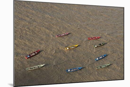 Fishing Boats. Atlantic Ocean, Shell Beach, North Guyana-Pete Oxford-Mounted Photographic Print