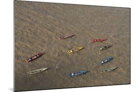 Fishing Boats. Atlantic Ocean, Shell Beach, North Guyana-Pete Oxford-Mounted Photographic Print