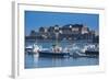 Fishing Boats Below Cornet Castle, Saint Peter Port, Guernsey, Channel Islands, United Kingdom-Michael Runkel-Framed Photographic Print