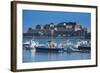 Fishing Boats Below Cornet Castle, Saint Peter Port, Guernsey, Channel Islands, United Kingdom-Michael Runkel-Framed Photographic Print