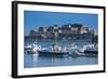 Fishing Boats Below Cornet Castle, Saint Peter Port, Guernsey, Channel Islands, United Kingdom-Michael Runkel-Framed Photographic Print