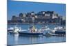 Fishing Boats Below Cornet Castle, Saint Peter Port, Guernsey, Channel Islands, United Kingdom-Michael Runkel-Mounted Photographic Print