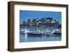 Fishing Boats Below Cornet Castle, Saint Peter Port, Guernsey, Channel Islands, United Kingdom-Michael Runkel-Framed Photographic Print