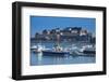 Fishing Boats Below Cornet Castle, Saint Peter Port, Guernsey, Channel Islands, United Kingdom-Michael Runkel-Framed Photographic Print