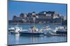 Fishing Boats Below Cornet Castle, Saint Peter Port, Guernsey, Channel Islands, United Kingdom-Michael Runkel-Mounted Photographic Print