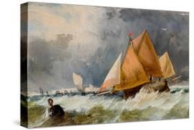 Fishing Boats, Brighton-Richard Beavis-Stretched Canvas