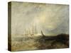 Fishing Boats Bringing a Disabled Ship into Port Ruysdael-J. M. W. Turner-Stretched Canvas