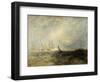 Fishing Boats Bringing a Disabled Ship into Port Ruysdael-J. M. W. Turner-Framed Giclee Print