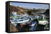 Fishing Boats, El Cotillo, Fuerteventura, Canary Islands-Peter Thompson-Framed Stretched Canvas