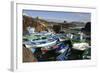 Fishing Boats, El Cotillo, Fuerteventura, Canary Islands-Peter Thompson-Framed Photographic Print