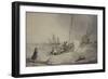 Fishing Boats Going Out, Watercolour-John Augustus Atkinson-Framed Giclee Print