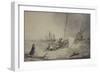 Fishing Boats Going Out, Watercolour-John Augustus Atkinson-Framed Giclee Print