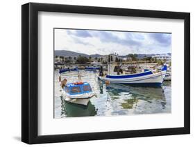 Fishing boats, harbour, Kos Town, Kos, Dodecanese, Greek Islands, Greece, Europe-Eleanor Scriven-Framed Photographic Print
