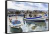 Fishing boats, harbour, Kos Town, Kos, Dodecanese, Greek Islands, Greece, Europe-Eleanor Scriven-Framed Stretched Canvas
