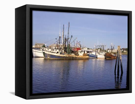 Fishing Boats, Hyannis Port, Cape Cod, Massachusetts, New England, USA-Walter Rawlings-Framed Stretched Canvas