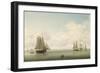 Fishing Boats in a Calm Sea, C.1745-59-Charles Brooking-Framed Giclee Print