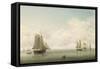 Fishing Boats in a Calm Sea, C.1745-59-Charles Brooking-Framed Stretched Canvas