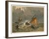 Fishing Boats in a Storm-null-Framed Art Print