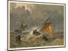 Fishing Boats in a Storm-null-Mounted Art Print