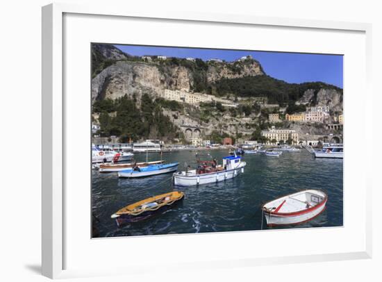 Fishing Boats in Amalfi Harbour-Eleanor Scriven-Framed Photographic Print