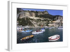 Fishing Boats in Amalfi Harbour-Eleanor Scriven-Framed Photographic Print