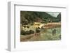 Fishing Boats in Capri-Albert Bierstadt-Framed Premium Giclee Print