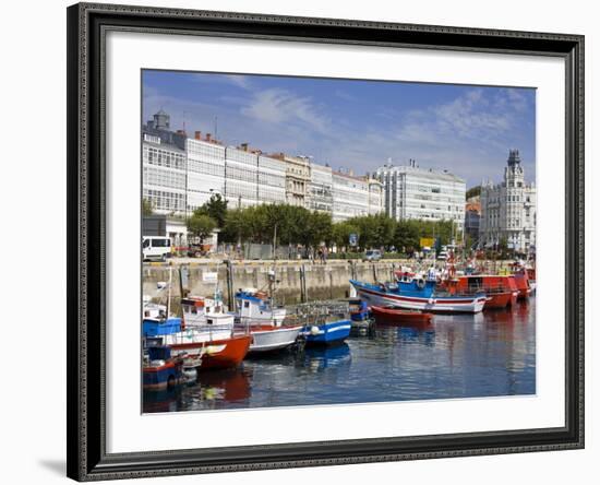 Fishing Boats in Darsena Marina, La Coruna City, Galicia, Spain, Europe-Richard Cummins-Framed Photographic Print