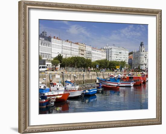 Fishing Boats in Darsena Marina, La Coruna City, Galicia, Spain, Europe-Richard Cummins-Framed Photographic Print