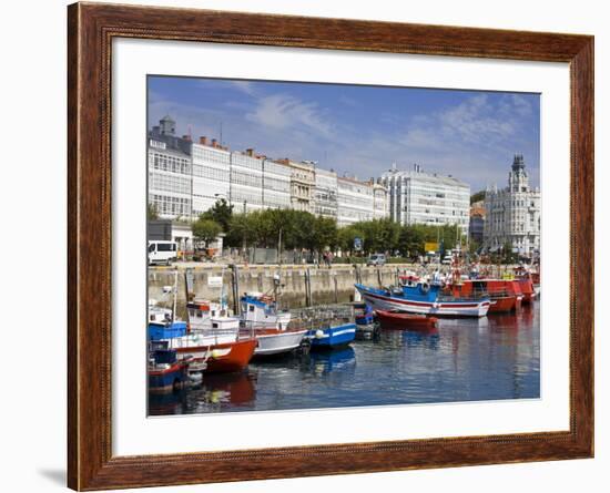 Fishing Boats in Darsena Marina, La Coruna City, Galicia, Spain, Europe-Richard Cummins-Framed Photographic Print